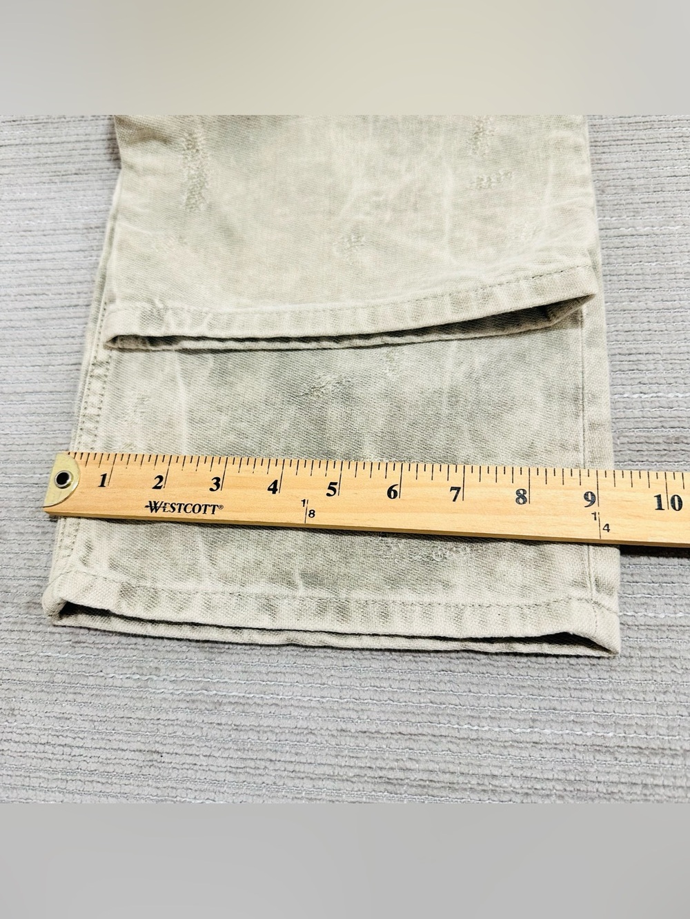 Zara Rare ZW Collection Slim Fit Jacquard High Waist Women’s Jeans Grey Size 6 - Picture 12 of 14